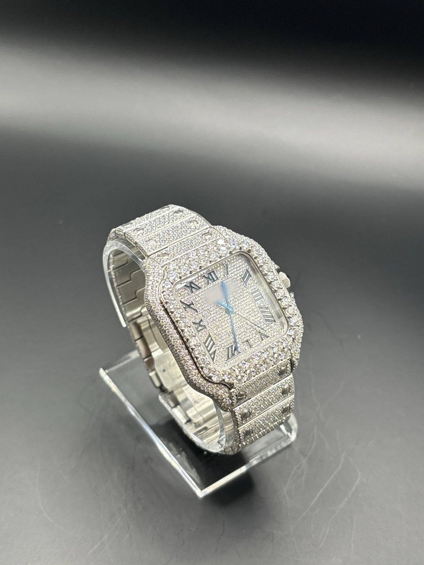 White Square Moissanite Watch (40mm)