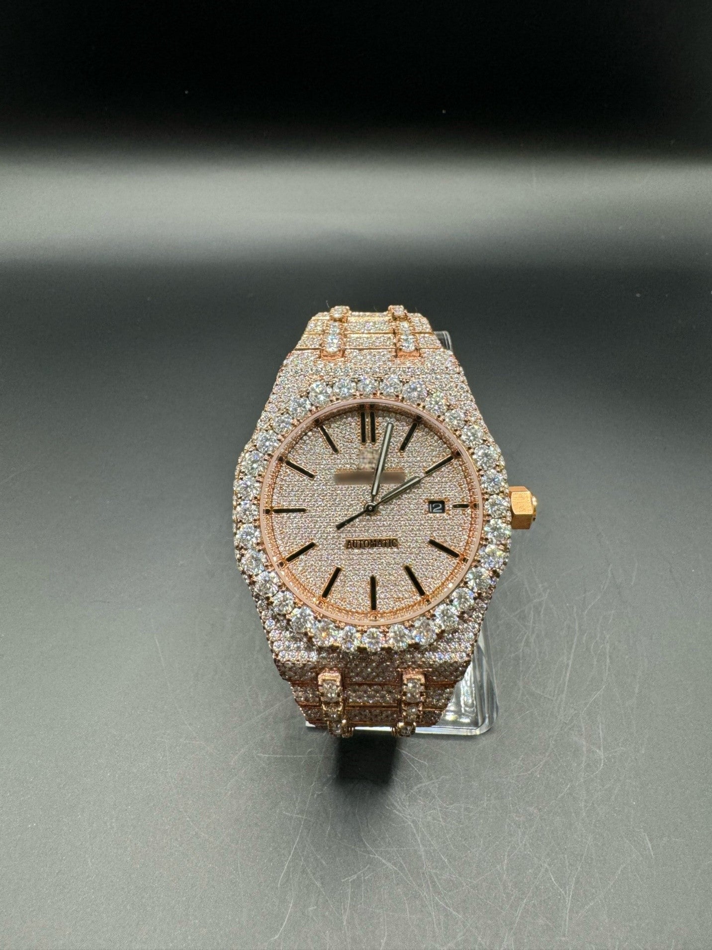 Full Rose Moissanite Watch (41mm)