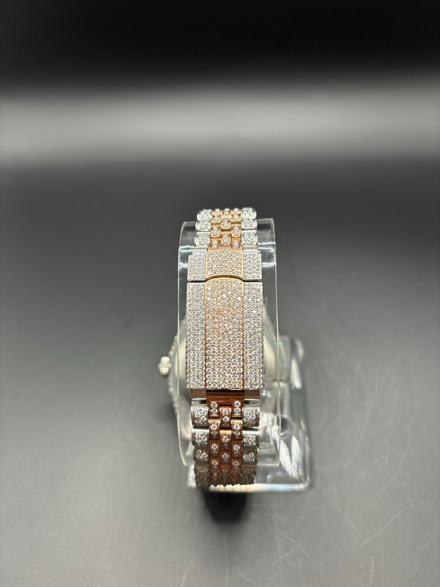 Two-Tone Rose Moissanite Watch with Jubilee Bracelet (41mm)