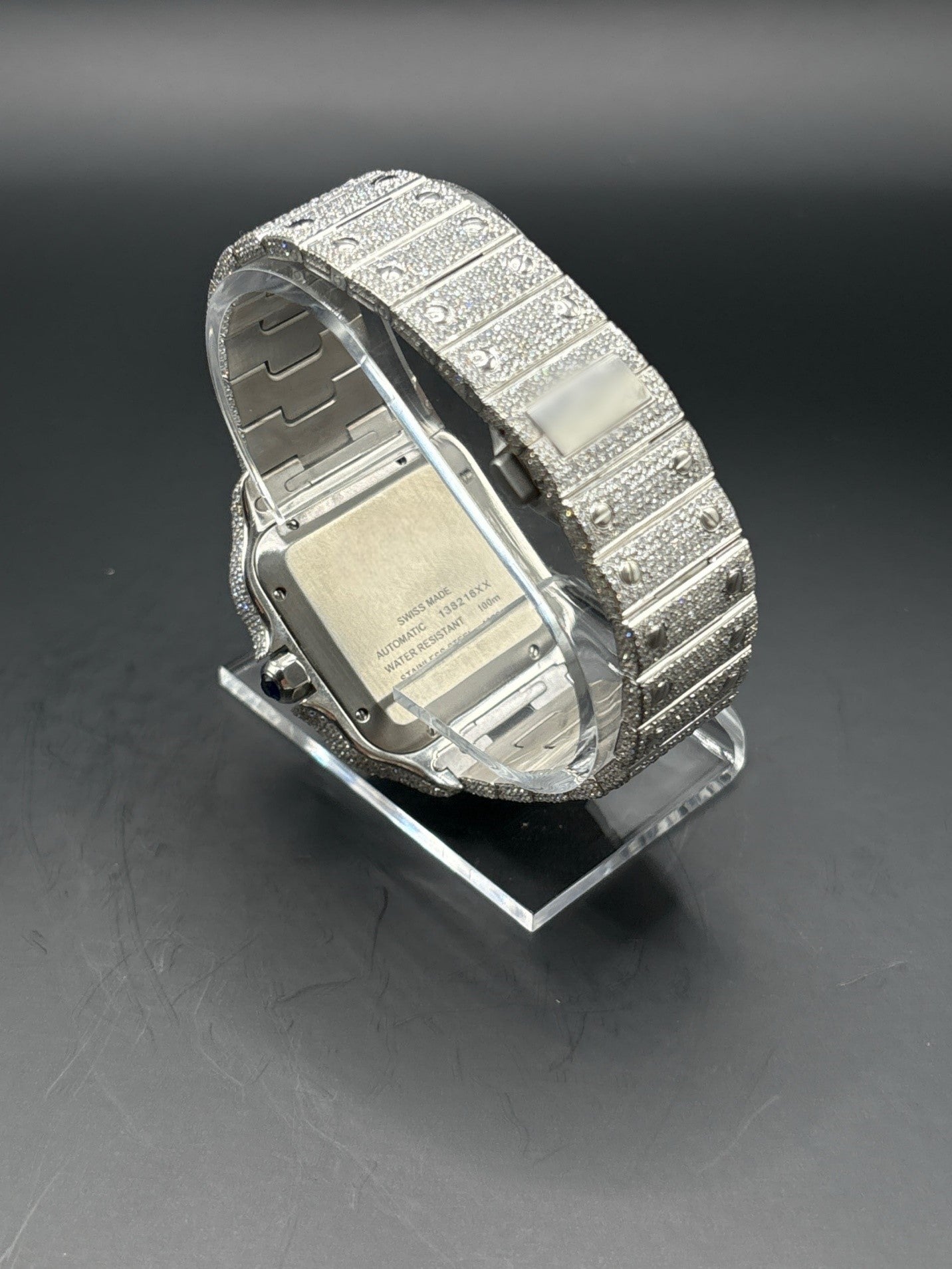 White Square Moissanite Watch (40mm)