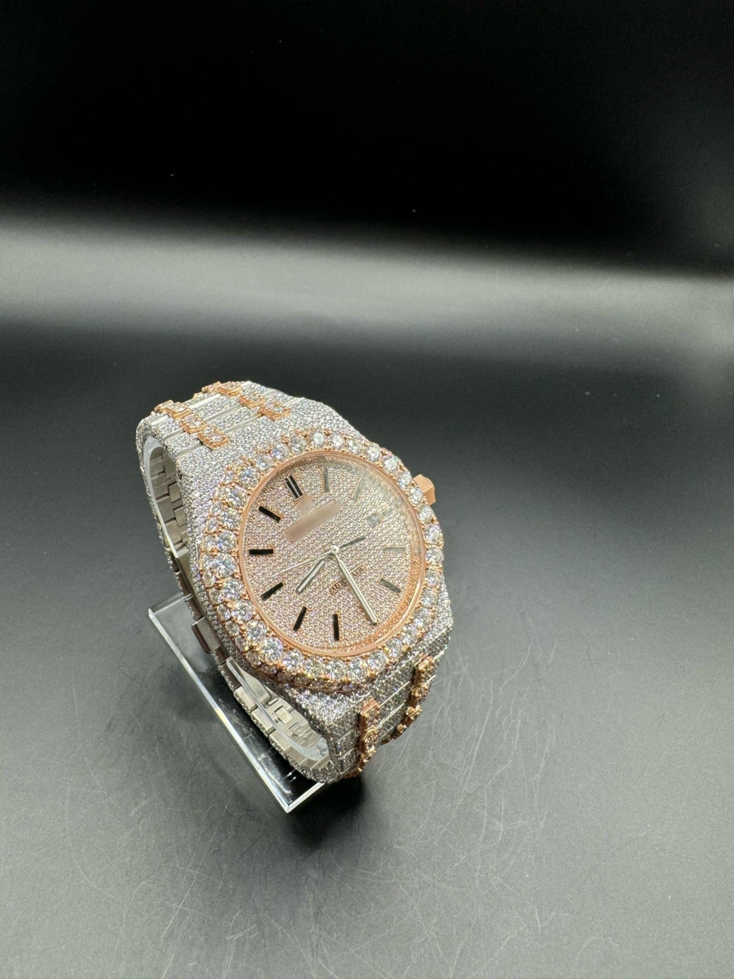 Two-Tone Rose Moissanite Watch (41mm)