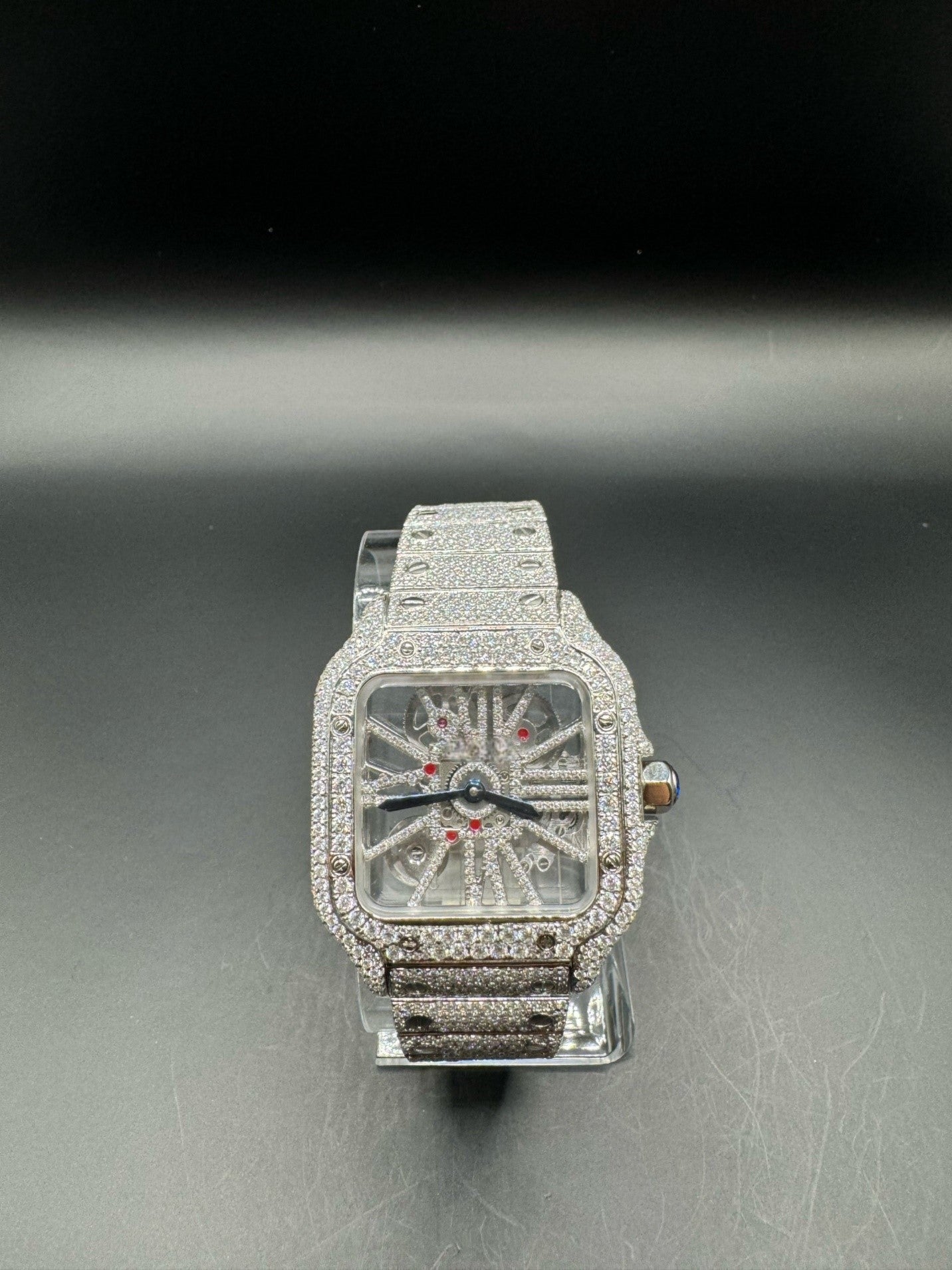 Skeleton Square Moissanite Watch (40mm)