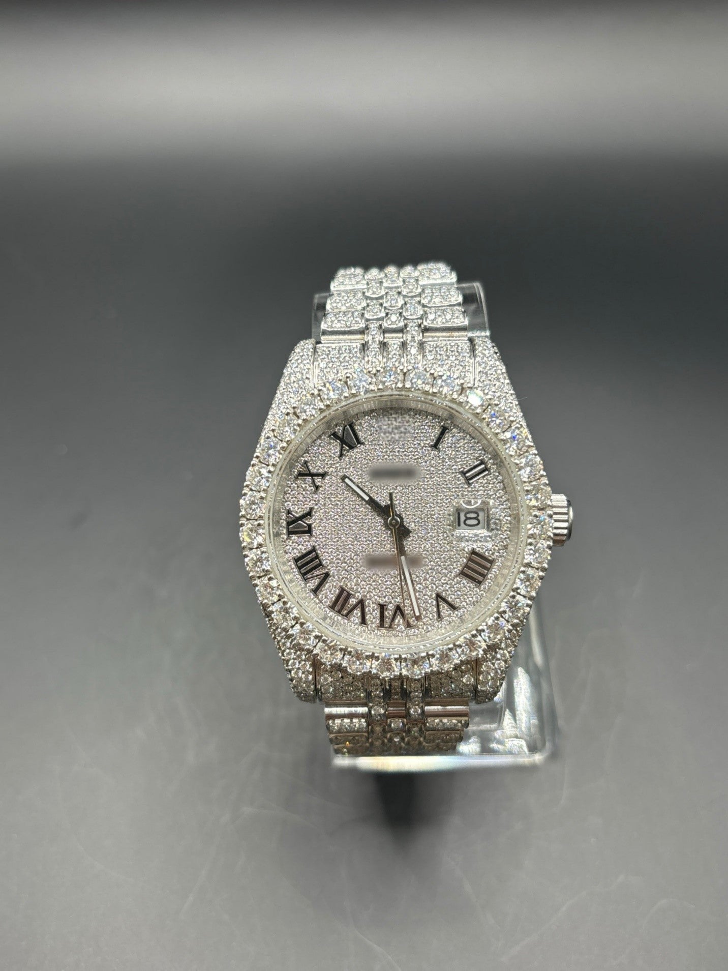 Moissanite Watch with Jubilee Bracelet (41mm)