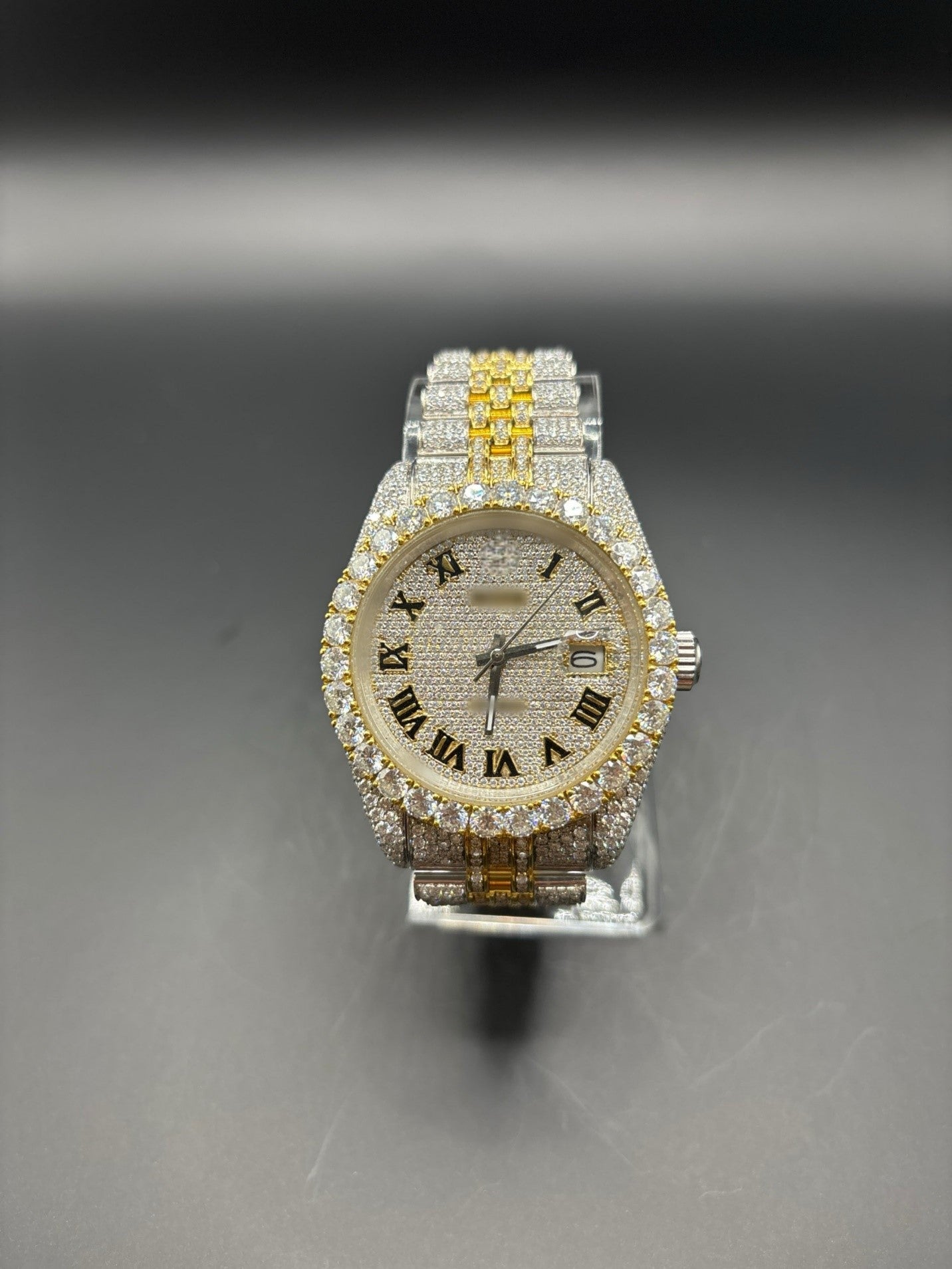 Two-Tone Yellow Moissanite Watch with Jubilee Bracelet (41mm)